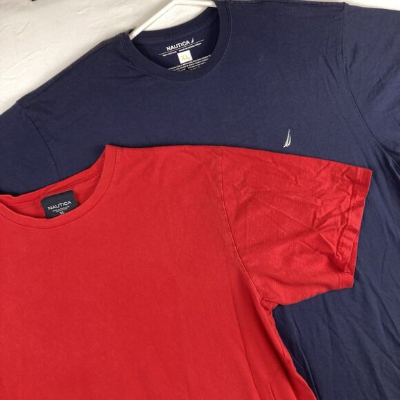 Lot Of 2 Nautica Solid Color T-Shirts Men’s Extra Large - Picture 1 of 11